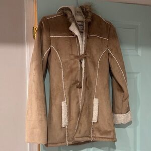 Justice Tan Coat with White Lining